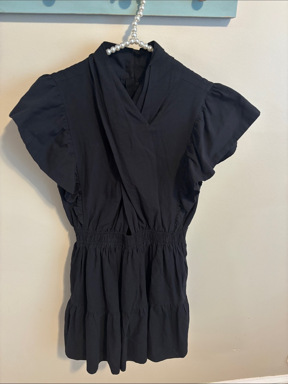 NEW Reset black Halley Rose mini dress size medium